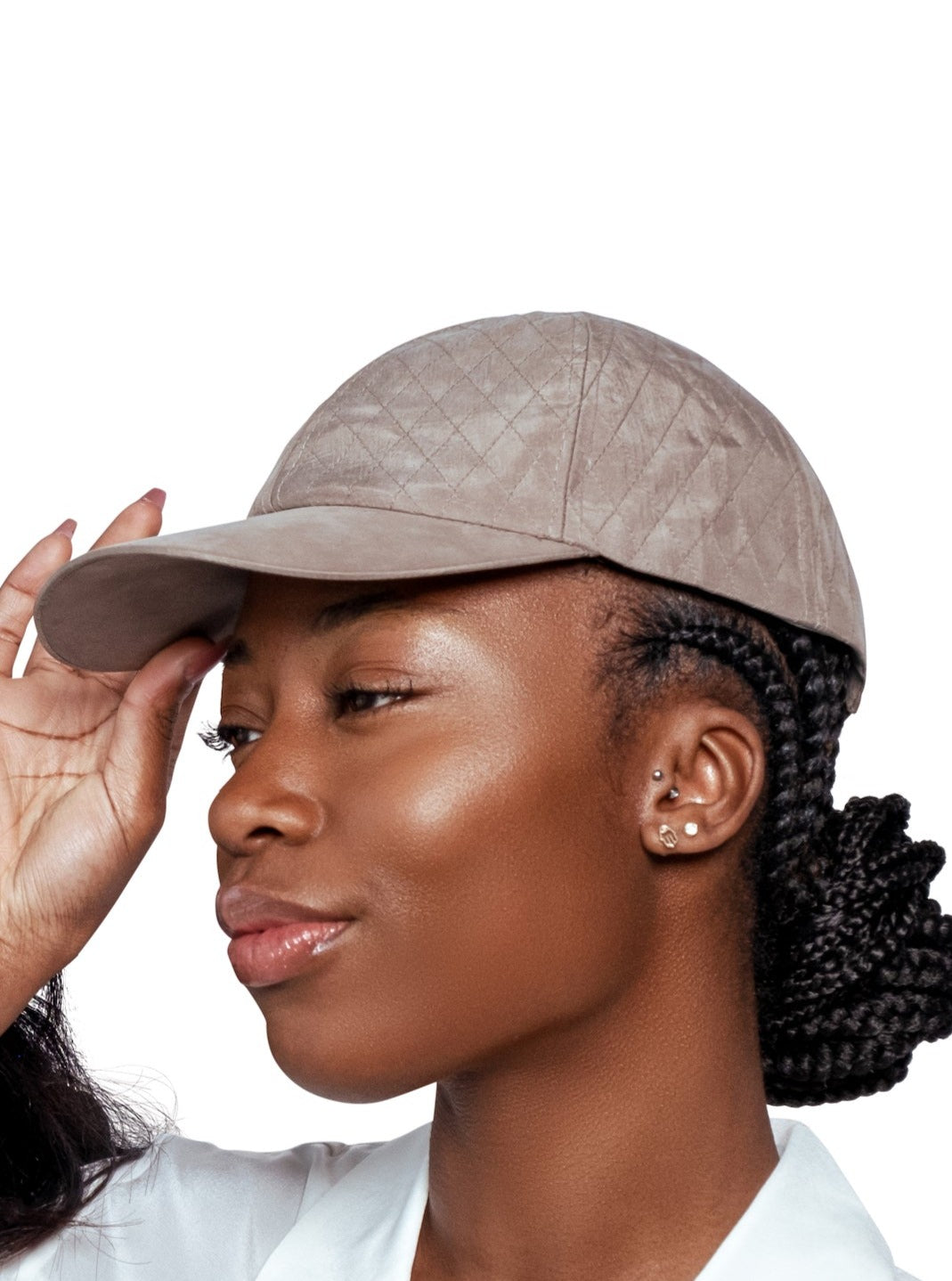 Quilted Cupro Cap - Sage