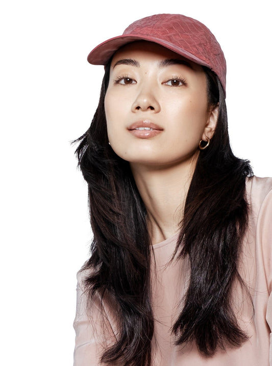 Quilted Cupro Cap - Rose
