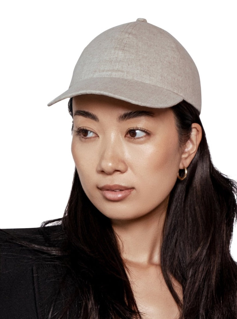 Linen/Cotton Cap - Oatmeal
