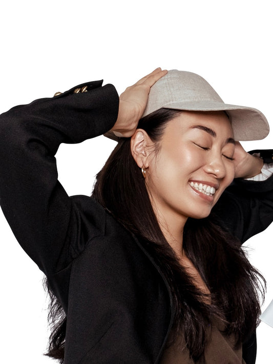 Linen/Cotton Cap - Oatmeal