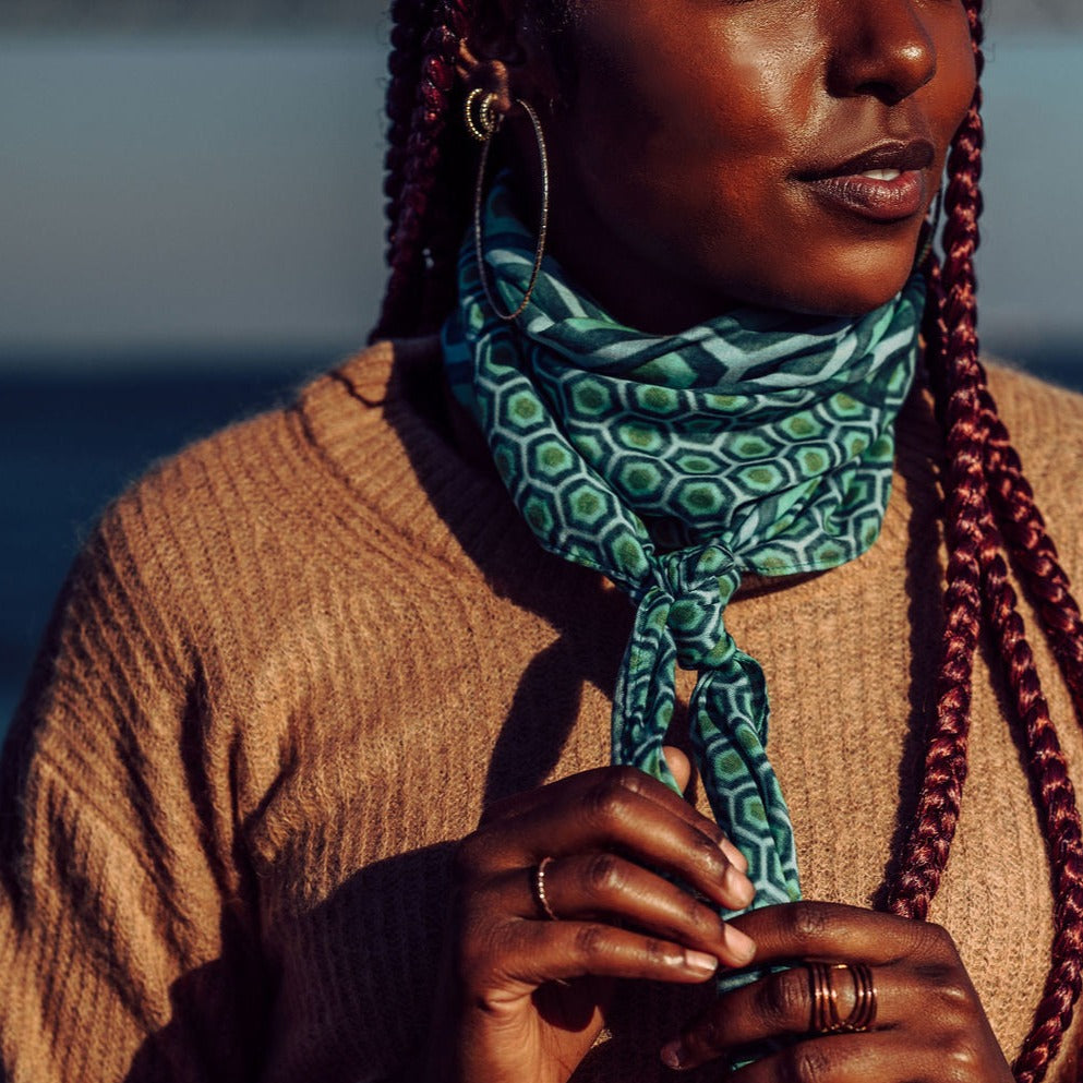 Honeycomb Scarf - Green