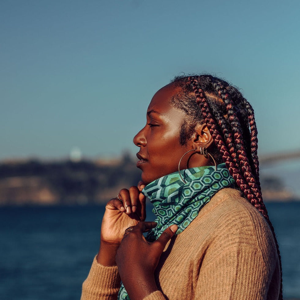 Honeycomb Scarf - Green