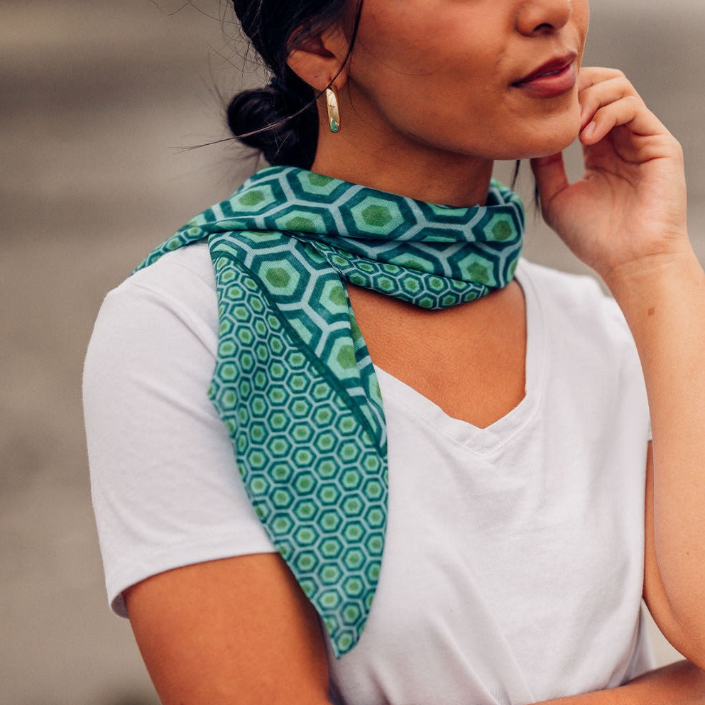 Honeycomb Bandana - Green