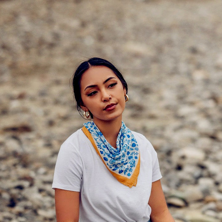 Bee's Favorite Food Bandana - Blue