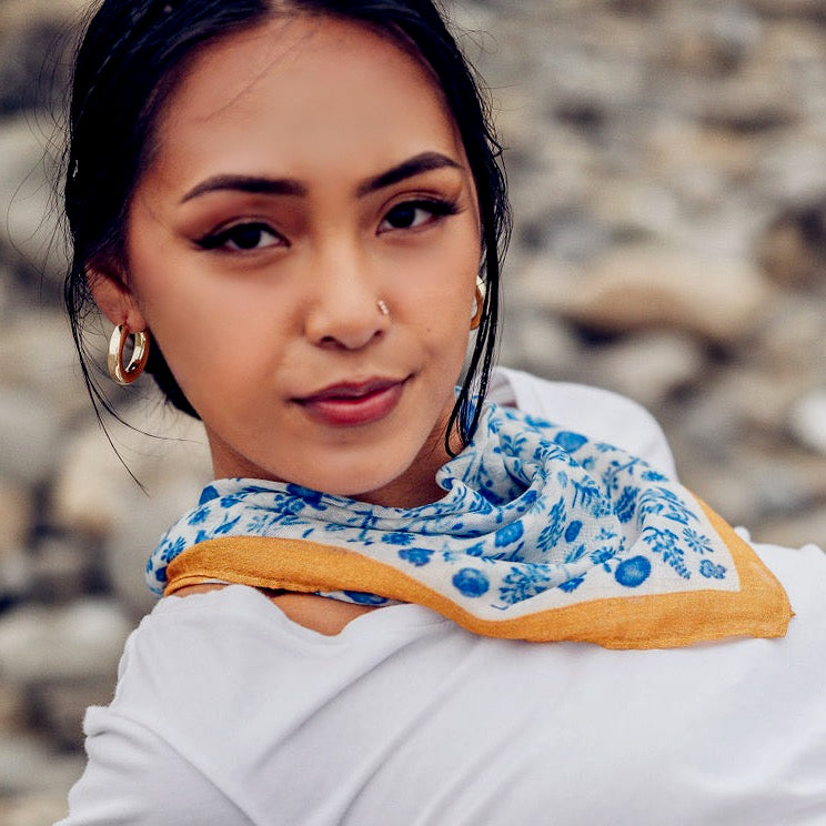 Bee's Favorite Food Bandana - Blue