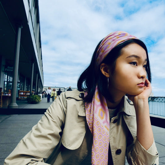 Honeycomb Scarf - Pink