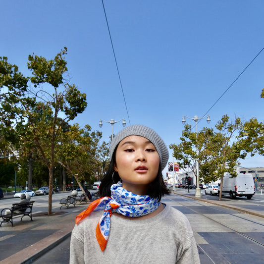 Bee's Favorite Food Scarf - Blue