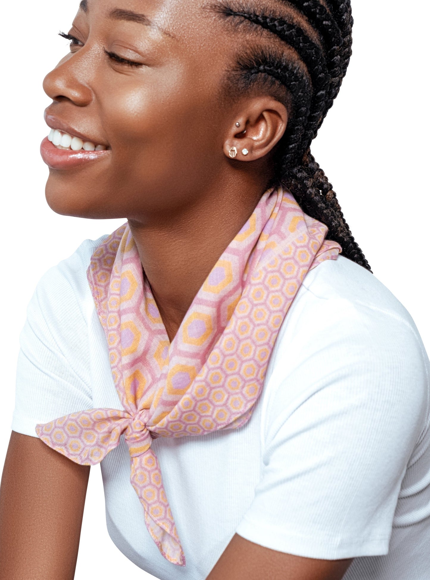 Honeycomb Bandana - Pink