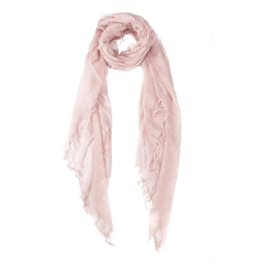 Open-Weave Cashmere Scarf - Pink